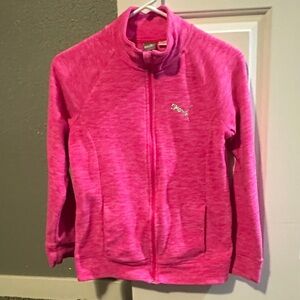 Puma Kids Vibrant Pink Full-Zip Jacket